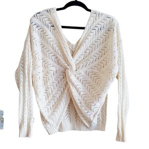 Mi Ami Twist Front Sweater